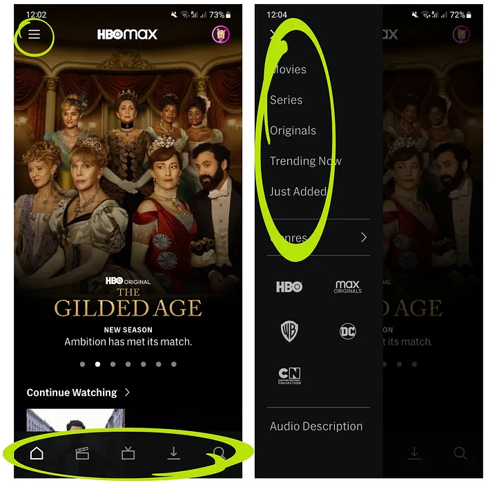 HBO Easy Navigation
