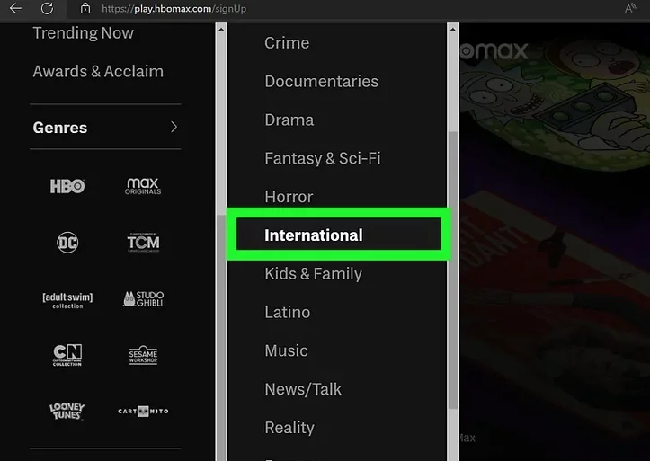 Select International Section on Max